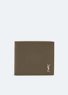 Кошелек SAINT LAURENT Tiny Cassandre East/West wallet, зеленый