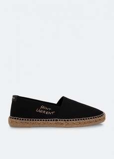 Эспадрильи SAINT LAURENT Canvas espadrilles, черный