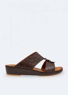 Сандалии PRIVATE COLLECTION Ostrich leather sandals, коричневый