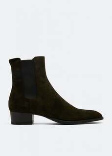 Ботинки SAINT LAURENT Wyatt Chelsea boots, зеленый