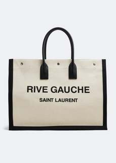 Сумка-тоут SAINT LAURENT Rive Gauche large tote bag, бежевый