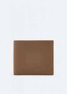 Кошелек SAINT LAURENT Monogramme East/West wallet, коричневый
