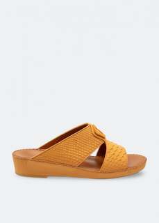Сандалии PRIVATE COLLECTION Python leather sandals, желтый