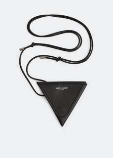 Кошелек SAINT LAURENT Triangle coin purse necklace, черный