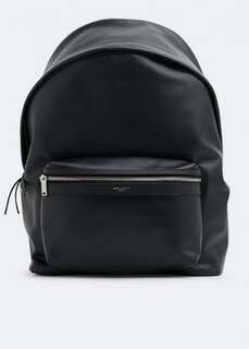 Рюкзак SAINT LAURENT City leather backpack, черный