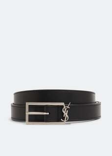 Ремень SAINT LAURENT Cassandre belt, черный