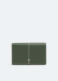 Кошелек TOD&apos;S Leather wallet, зеленый Tod’S