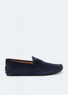 Лоферы TOD&apos;S Gommino suede driving shoes, синий Tod’S
