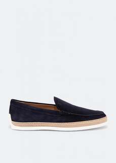 Лоферы TOD&apos;S Suede slip-on loafers, синий Tod’S