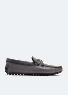 Лоферы TOD&apos;S Timeless Gommino driving loafers, серый Tod’S