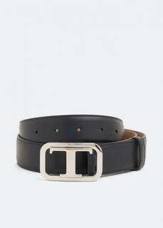 Ремень TOD&apos;S Monogram leather belt, синий Tod’S