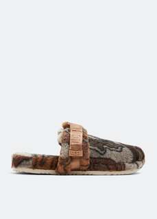 Сандалии UGG Fluff It Cali Topo slippers, коричневый