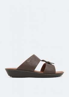 Сандалии TOD&apos;S Buckle leather sandals, коричневый Tod’S