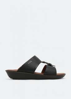 Сандалии TOD&apos;S Buckle leather sandals, черный Tod’S