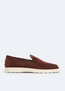 Лоферы TOD&apos;S Suede slip-on loafers, коричневый Tod’S