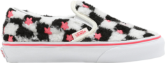 Кеды Vans Classic Slip-On Kids Sherpa Floral Checkerboard, белый