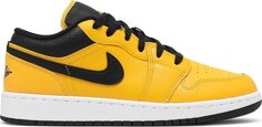 Кроссовки Air Jordan 1 Low GS University Gold Black, золотой