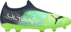 Бутсы Puma Ultra 3.3 FG AG Jr Green Glare, зеленый