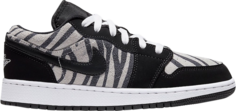 Кроссовки Air Jordan 1 Low GS Zebra, черный