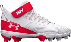 Бутсы Under Armour Harper 7 Mid RM GS White Red, белый