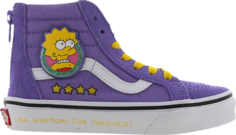 Кеды Vans The Simpsons x Sk8-Hi Zip Kids Lisa 4 Prez, фиолетовый