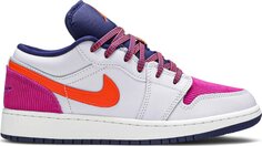 Кроссовки Air Jordan 1 Low GS Fire Pink Hyper Crimson, белый