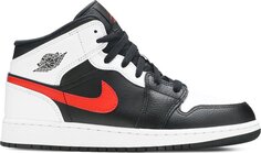 Кроссовки Air Jordan 1 Mid GS Chile Red, черный