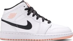 Кроссовки Air Jordan 1 Mid GS White Arctic Orange, белый