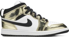 Кроссовки Air Jordan 1 Mid SE PS Metallic Gold, золотой