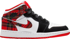 Кроссовки Air Jordan 1 Retro Mid GS Bad Santa, красный