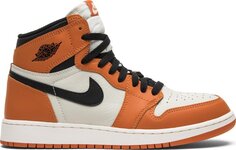 Кроссовки Air Jordan 1 Retro High OG GS Shattered Backboard Away, оранжевый