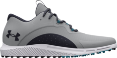 Бутсы Under Armour Charged Draw 2 Spikeless Golf Grey Midnight Navy, серый