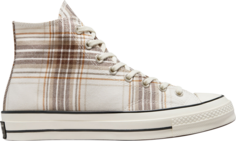 Кроссовки Converse Chuck 70 High Desert Tartan - Egret, кремовый