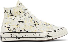 Кроссовки Converse Chuck 70 High Archive Paint Splatter - Egret, кремовый