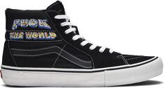 Кеды Vans Supreme x Sk8 Hi f*ck The World - Black, черный