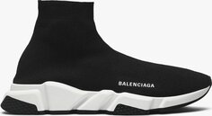 Кроссовки Balenciaga Speed Sneaker Black White 2018, черный