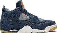 Кроссовки Levis x Air Jordan 4 Retro Denim, синий