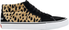 Кеды Vans Supreme x Sk8-Mid Pro Cheetah Velvet, черный