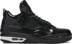 Кроссовки Air Jordan 4 Retro 11Lab4 Black Patent Leather, черный