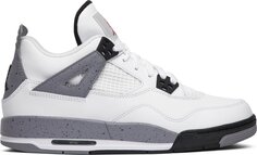 Кроссовки Air Jordan 4 Retro GS Cement 2012, белый