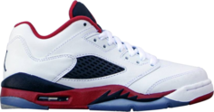 Кроссовки Air Jordan 5 Retro Low PS Fire Red, белый