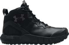 Ботинки Under Armour Micro G Valsetz Mid Leather Black Jet Grey, черный