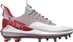 Бутсы Under Armour Harper 7 Low ST White Red, красный