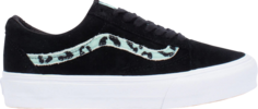 Кеды Vans Old Skool VLT LX Velvet Animal - Mint Leopard, черный