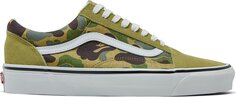 Кеды Vans BAPE x Old Skool 36 DX Green Camo, зеленый