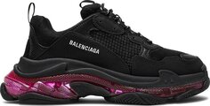 Кроссовки Balenciaga Triple S Sneaker Clear Sole - Black Pink Neon, черный