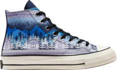 Кроссовки Converse Chuck 70 High Holiday Sweater - Midnight Navy, синий