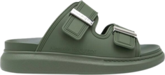Сандалии Alexander McQueen Hybrid Double Buckle Sandal Khaki, зеленый