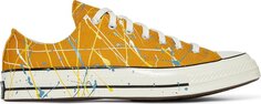 Кроссовки Converse Chuck 70 Low Paint Splatter - Sunflower Gold, желтый