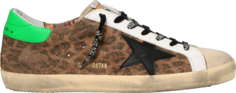 Кроссовки Golden Goose Superstar Leopard, коричневый